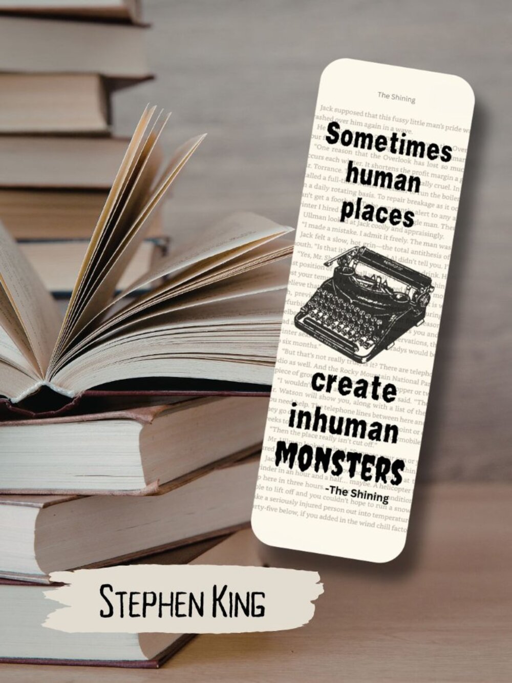 Stephen King Bookish Book Page Bookmark, The Shining